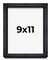 Photo Size Shadow Box 1" Depth Black Picture Frame - UV Acrylic, Backing, Hanging Hardware